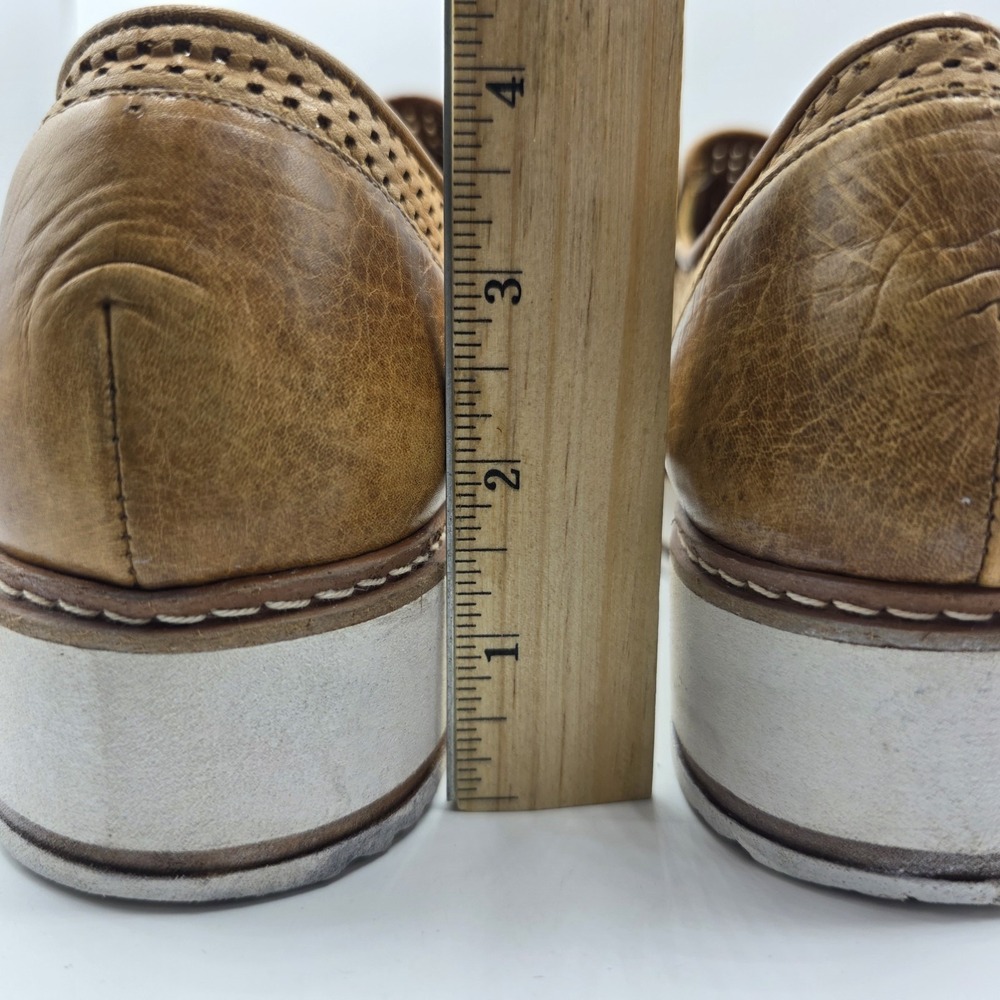 Makis Kotris Shoes‎ Womens 41 Brown Leather Platform Loafer Slip On Greece - Picture 13 of 14